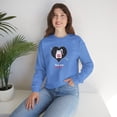 thumbnail image 3 of Cat Heart Sweatshirt, Heart Sweatshirt, Cat Sweatshirt, Valentine's Day Sweatshirt, 50/50 Cotton-Poly Animal Sweatshirt 132, 3 of 49