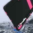 thumbnail image 6 of Dteck Case for Samsung Galaxy Tab S9 Plus 12.4" 2023, Heavy Duty Shockproof Rugged Protective Case with Built-in Stand,Black+Rose, 6 of 7
