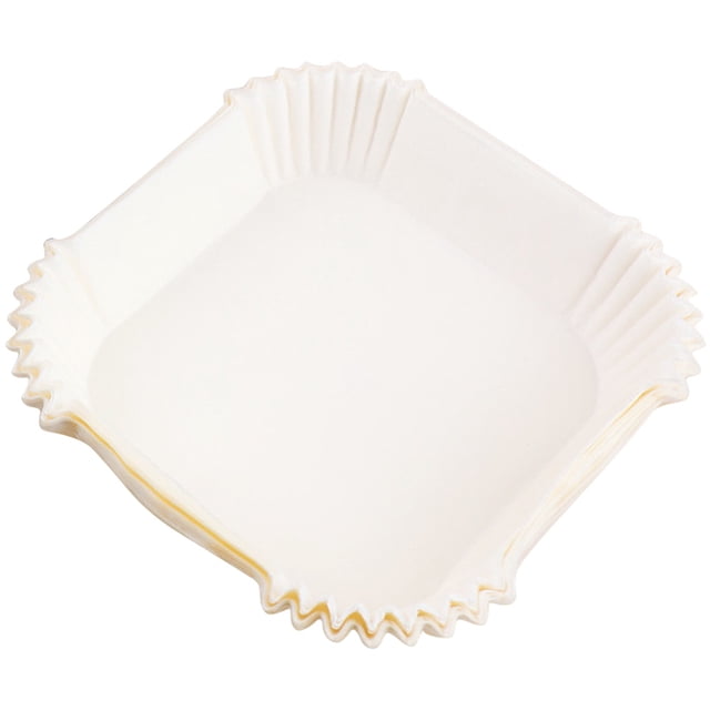 Revestimientos de papel desechables para freidora de aire cuadrados, revestimiento de papel pergamino blanco para freidora de aire, 100 unidades, papel para hornear para asar en microondas