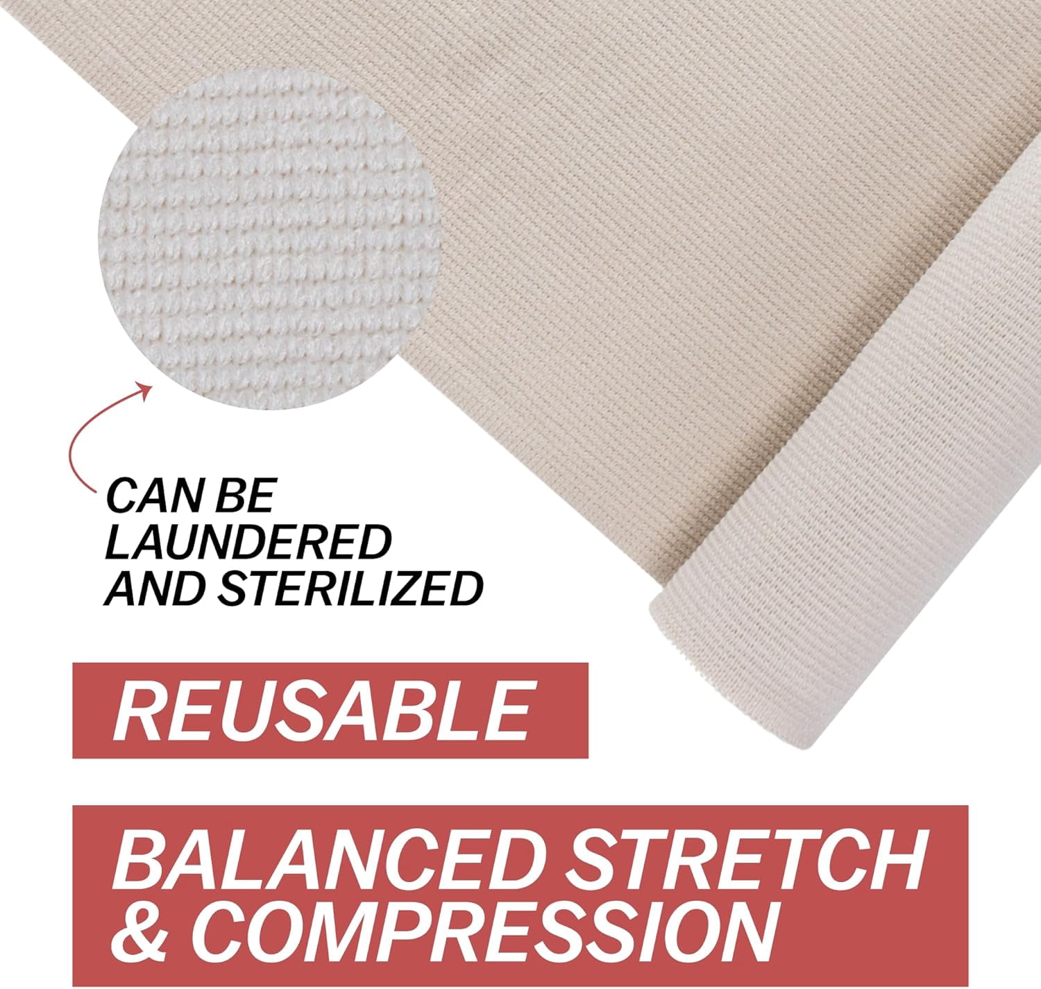 Elastic Bandage 6", 5 Yards Stretched Length, 10/Pack