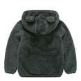 thumbnail image 3 of URMAGIC Toddler Girls Boys Fleece Hoody Jacket Zip Up Teddy Solid Color Coat Bear Ears Warm Winter Outwear, 3 of 4