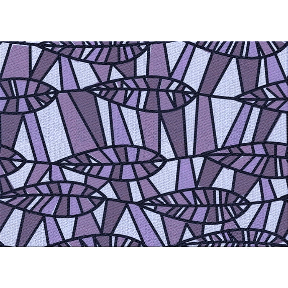 Ahgly Company Machine Washable Indoor Rectangle Transitional Blue Area Rugs, 3' x 5'