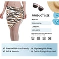 thumbnail image 6 of KLL Watercolor Zebra Print Women's Sarong Coverups Short Bathing Suit Wrap Skirt Beach Wrap Swimsuit Cover Ups, 6 of 6
