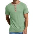 thumbnail image 4 of GENTS BLISS Henley Men Shirts Short Sleeve T shirts for Men Crew Neck Color Block Men Shirts, 4 of 6