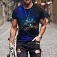 thumbnail image 2 of DDAPJ pyju Mens Mardi Gras Shirts Short Sleeve Mask Graphic Printed Casual Workout T-Shirt Carnival Themed Print Crewneck Tee Tops Parade Celebration Tees X-Blue XXXXXXL, 2 of 4