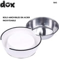 thumbnail image 3 of Comedero Antideslizante para Perros - Comedero para Gatos - Comedero para Perros de Acero Inoxidable y Melamina - para Perros Grandes y Pequeños - Blanco, 350 ML - Varios Colores y Tamaños Disponibles, 3 of 5
