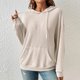 thumbnail image 3 of Sudadera Sudadera con capucha básica para mujer Pit Strip Bolsillo canguro Estilo casual Ajuste holgado Traje diario Cgtredaw Beige T S para Mujer, 3 of 6