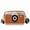 Orange, variant on Vintage Camera Shaped Crossbody Bag - PU Leather Color-Blocked Cute Clutch Shoulder Bag (Not for 12 & Under)