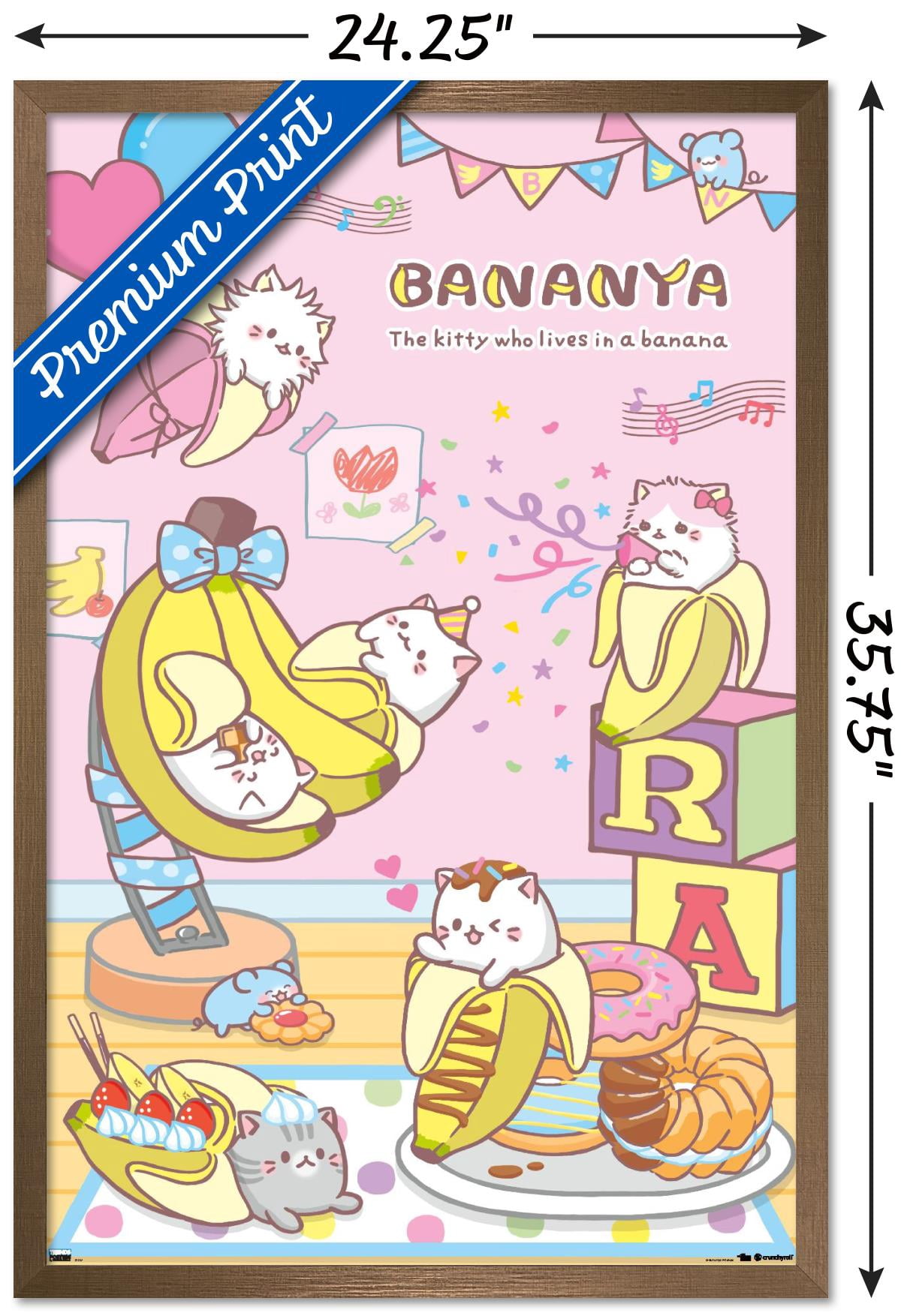 Bananya - Party Wall Poster, 22.375" x 34" Framed