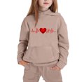 thumbnail image 5 of STETMN Boys Girls 2 Piece Sweat Set Casual Hoodie and Jogger Outfit Matching Baggy Tracksuit for Children 2-14Y, 5 of 6