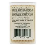 Tea Tree Therapy Toothpicks Cinnamon - 100 Toothpicks - Case of 12