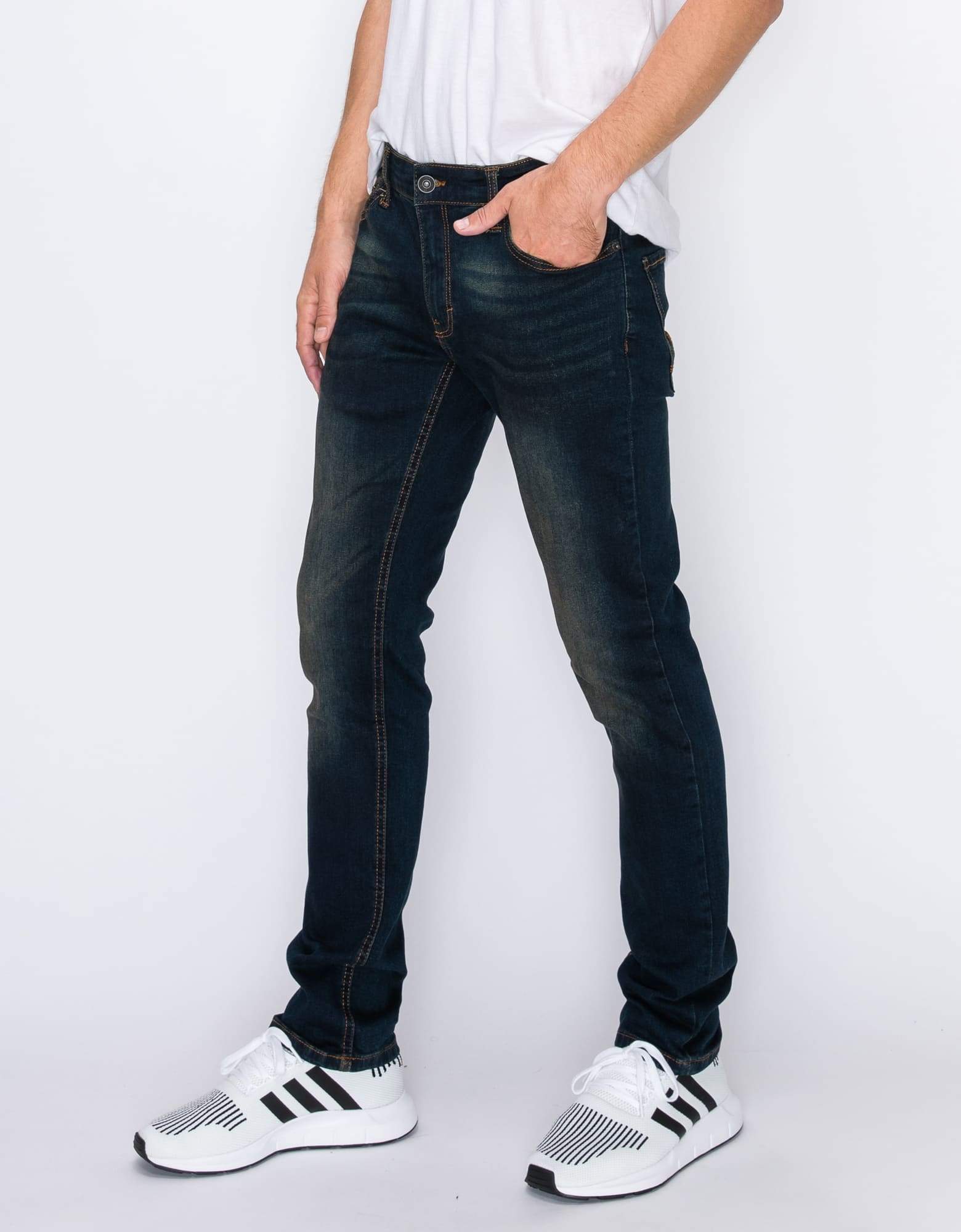 RING OF FIRE Men's 5 Pockets Slim Denim Stretch Jeans - image 4 of 6