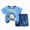Blue, variant on NIEWTR Toddler Baby Boy Girls Summer Outfits Short Sleeve T-Shirt Short Pants 2PCS SetCasual T-Shirt Tops & Shorts Sets 2Pcs For 1t 2t 3t 4t 5t 6t Pajamas & Dailywear (Black,5-6 Years)
