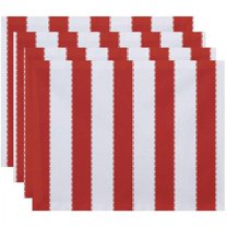 Simply Daisy 18" x 14" Stitch in Time Stripes Print Placemat