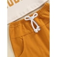 thumbnail image 6 of Bagilaanoe 2pcs Toddler Baby Boy Shorts Set Short Sleeve Letter Print T Shirt Tops + Shorts 6M 12M 18M 24M 3T Kids Casual Summer Clothes, 6 of 7