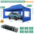 thumbnail image 4 of COBIZI 10x20 Pop Up Canopy Tent Heavy Duty with 6 Removable Sidewalls,Commercial Heavy Duty Pop Up Tent for Parties Waterproof and UV 50+ Wedding Tent with Roller Bag(Blue), 4 of 12