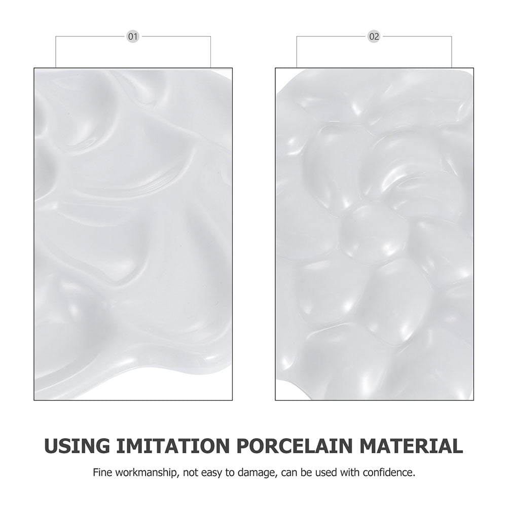 Raindrops 2-Pack White Painting Palettes for Kids, 1.2 x 20.5 x 20.5 cm, Ideal Plates for Art, Craft, and Painting Projects