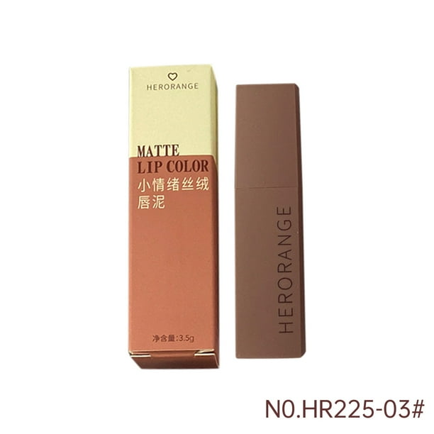 Pisexur Belleza Maquillaje Lip Mud Velvet Matte Lip Gloss Lápiz labial mate de larga duración que no se desvanece 3,5 gpara mujeres y hombres