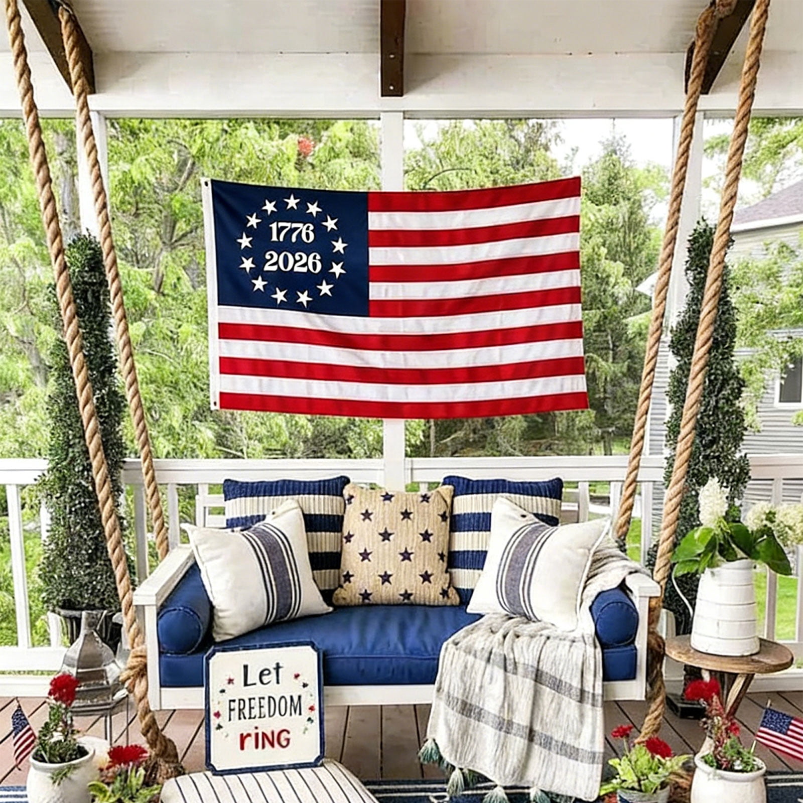 2026 Bradford Bennington 250th Anniversary USA Flag 3x5 Ft Outdoor - Heavy Duty Embroidered Betsy Ross 13 Colonies Flag with 2 Brass Grommets, 1776 American Patriotic Flag