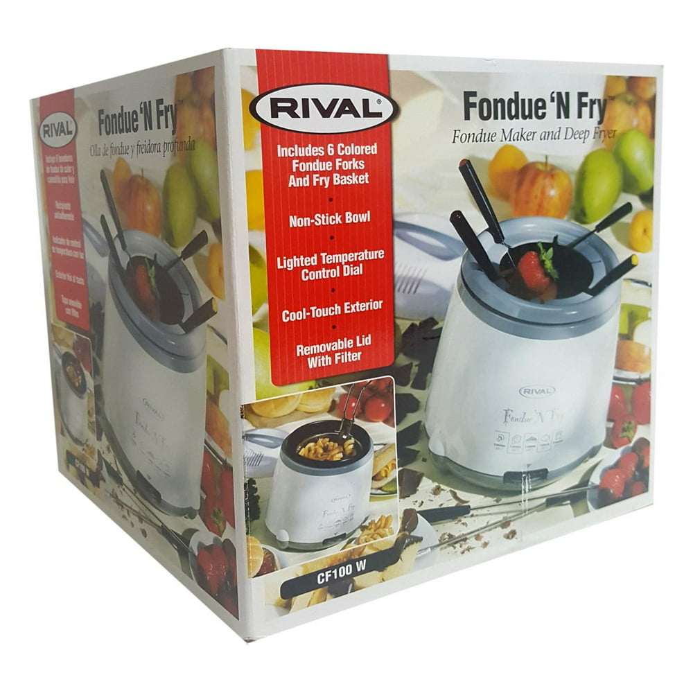 Rival CF100W Electric Fondue 'N Fry Fondue Maker and Deep Fryer