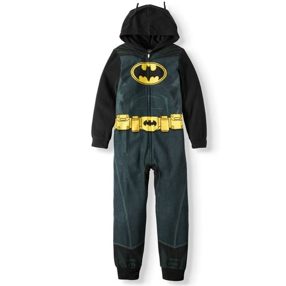 Batman Costume Hooded Sleeper Blanket Union Suit Pajama Boy Size 6/7