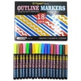 thumbnail image 5 of Outline Pens 18 Colors Double Line Metallic Markers, Doodle Dazzle Glitter Drawing Pens for Black Paper, Scrapbook, Birthday Cards, DIY Crafts & Poster Art, 5 of 8