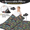 thumbnail image 3 of Monster Cartoon Truck Black Pattern Teens Toddler Nap Mat with Pillow, Sleeping Mat Bag for Preschool Daycare 59"x22", 3 of 6
