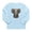 Sky Blue, variant on - Cute Baby Elephant Calf With Reading Glasses Long - Long Sleeve Infant T-Shirt