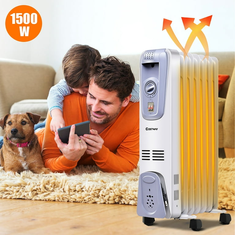 Space Heater Thermostat1500W Electric Oil Filled Radiator - Walmart.com