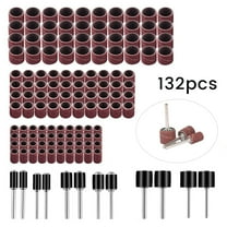 EUWBSSR 132PCS Drum Sander Set Sanding Drums Nail Sanding Band Sleeves and Drum Mandrels for Dremel Rotary Drill Tool