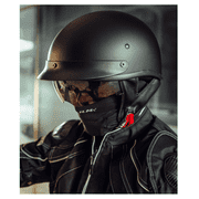 ILM 205V ABS Half Helmets, DOT Approved Mens Helmet with Helmet Bag Matte Black XL