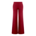thumbnail image 4 of Womens Pants Summer Lightweight Low Waist Flared Jeans Casual Sports Solid Red S, 4 of 5