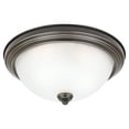 thumbnail image 2 of Sea Gull Lighting 13.25" LED Medium Flush Mount, Heirloom Bronze Finish with Satin Etched Glass, 2 of 2