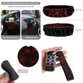 thumbnail image 5 of Qpednta Red Spider Web Car Seat Covers Set 15Pcs Accessories, Steering Wheel Cover, Seat Belt Pads, Garbage Can, Car Coasters, Vent Organizer, Rear View Mirror Cover, for Most Cars, 5 of 7