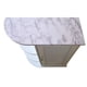 thumbnail image 2 of Trevita Organizador de gabinete de piso de almacenamiento para baño con estante ajustable y 3 estantes abiertos, madera blanca y mármol, contemporáneo Pilaster Designs HABR-142, 2 of 2