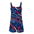thumbnail image 4 of Yanlir Combinaisons Courtes pour Femmes d'Été Décontractées Shorts Imprimé Fête de l'Indépendance Combishort Shorts 2025 Pantalon Ample avec Poches (Multicolore#2, S), 4 of 5