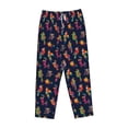 thumbnail image 6 of Uemuo Colorful Birds Pattern Women's Wide Leg Palazzo Lounge Pants with Pockets Light Weight Loose Comfy Casual Pajama Pants-Large, 6 of 9