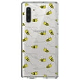 thumbnail image 1 of DistinctInk Clear Shockproof Hybrid Case for Samsung Galaxy Note 10 (6.3" Screen) - TPU Bumper, Acrylic Back, Tempered Glass Screen Protector - Repeating Bumble bees, 1 of 1