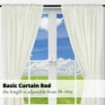 thumbnail image 3 of Barra de cortina Yafa Home Fashion, resistente, ajustable, blanca, 3 of 6