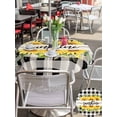 thumbnail image 5 of Outdoor Tablecloths with Umbrella Hole & Zipper, Summer Sunflowers Round Tablecloth 54 Inch, Country Botanical Florals Black Plaid Waterproof Table Cloth, Patio/Pool/Picnic Table Covers, 5 of 8