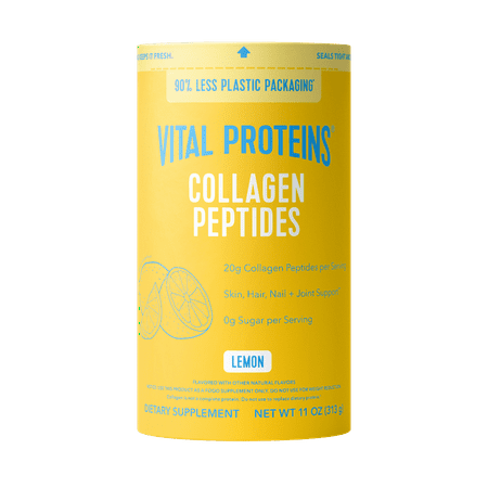 Vital Proteins Grass-Fed Collagen Peptides Powder Joint Supplement for Hair, Skin, and Nails, Lemon, 11 oz