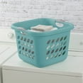 thumbnail image 4 of (2 pack) Sterilite 1.5 Bushel Ultra™ Square Laundry Basket Plastic Adult, Teal Splash, 4 of 7