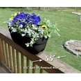 thumbnail image 5 of Bloomers Railing Planter with Drainage Holes – 24" Weatherproof Resin Planter – Charcoal, 5 of 9