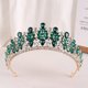 thumbnail image 1 of Nvzi Tiara de boda para novia, diadema de princesa, corona nupcial, joyería para el cabello con diamantes de imitación de cristal, decoración para cumpleaños, fiesta de disfraces (verde), 1 of 4