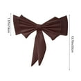 thumbnail image 2 of Extra-Thick Air-Cushioned Chair Back Bow – Decorative Ribbon for Banquet Chairs, Holiday Party Chair Decorations, Elegant Soft Fabric Bow for Weddings, Christmas & Special Events, 13.78in, Coffee, 2 of 6