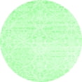 thumbnail image 1 of Ahgly Company Indoor Round Solid Emerald Green Modern Area Rugs, 3' Round, 1 of 4