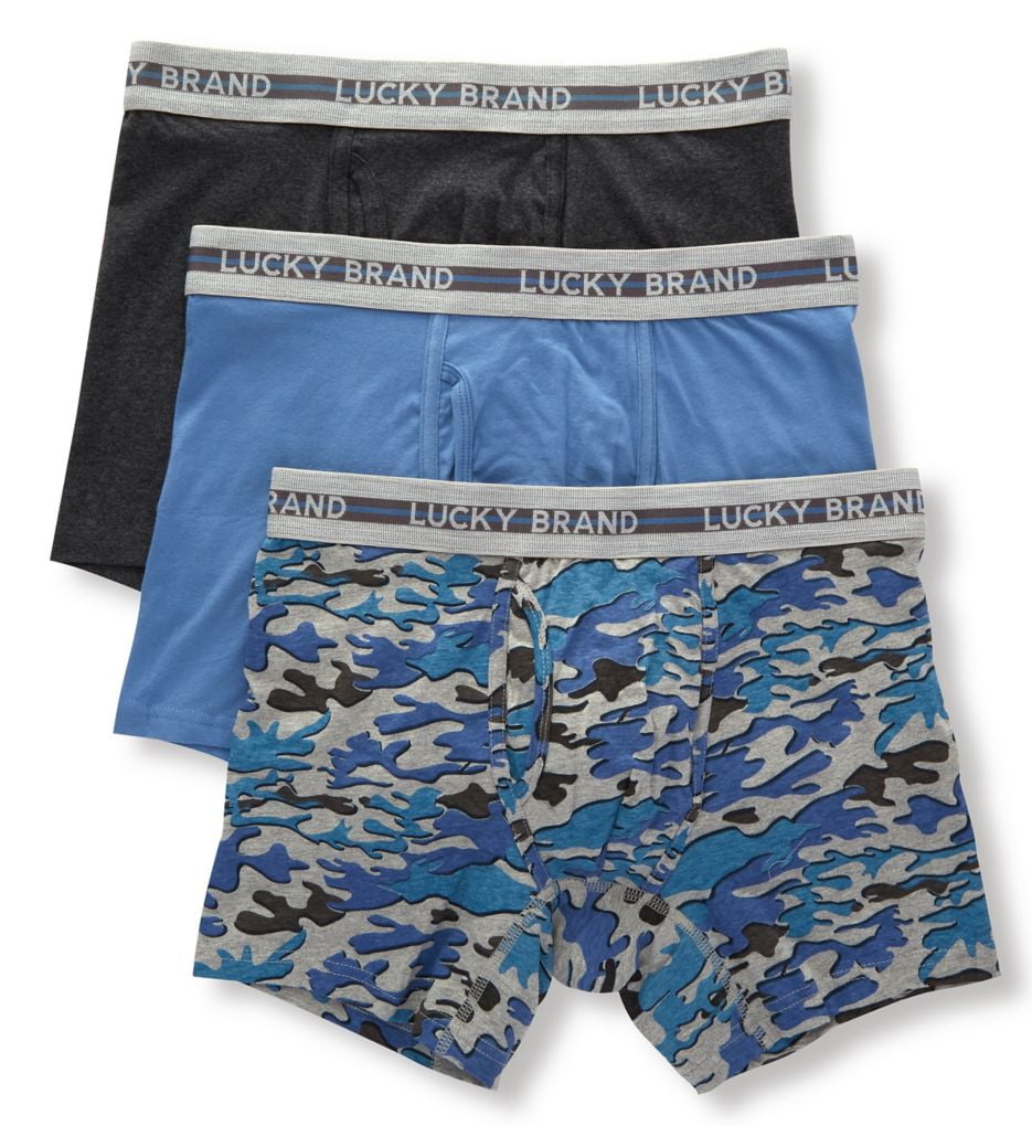 Lucky Men's Lucky 201PB07 Cotton Stretch Boxer Briefs 3 Pack