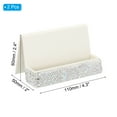 thumbnail image 2 of Business Card Holder for Desk, 2 Pack Rhinestone Business Card Holders Crystal Card Stand Organizer, Silver, 2 of 5