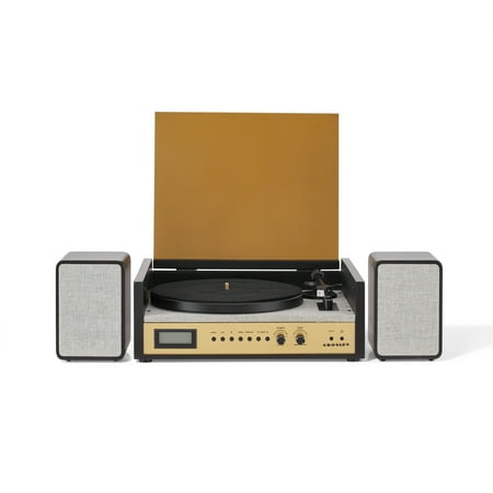 UPC: 0710244254564 | Crosley Coda Shelf System Vinyl Record Player with wireless Bluetooth – Audio Turntables