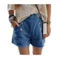 thumbnail image 6 of Loose Retro Double Breasted Women High Waisted Casual Summer Denim Shorts with Pockets, 6 of 6